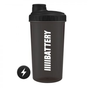 battery shaker 700ml transparentno crni