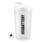 battery shaker 700ml transparentno beli