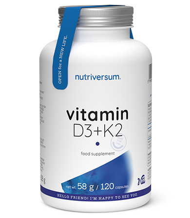 Nutriversum D3K2 NUTRIVERSUM VITAMIN D3 + K2, 120 kapsula - Slika 1